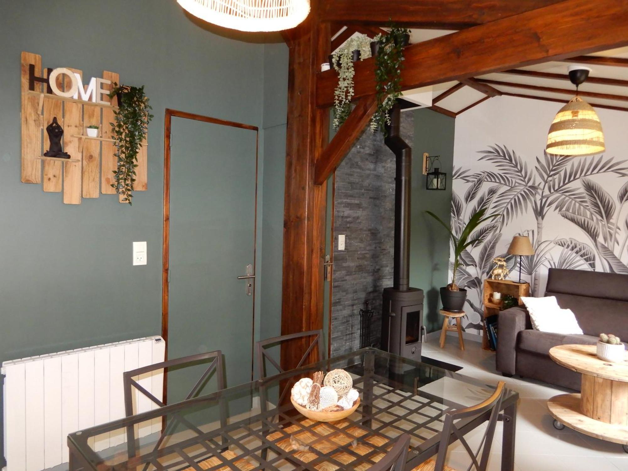 Le Cottage Exotique Du Lutin Many & Son Bain Nordique Saint-Christophe-Sur-Conde Exterior photo